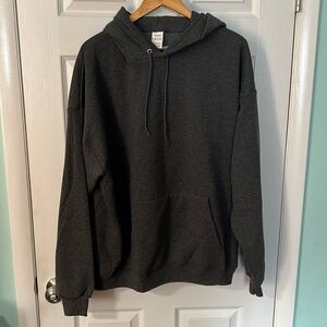 Hanes EcoSmart Hoodie - Charcoal Heather - Men’s 2XL